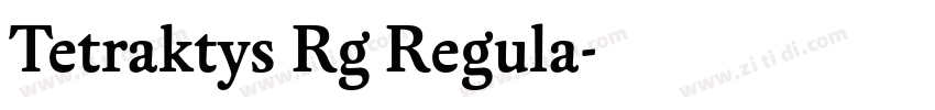 Tetraktys Rg Regula字体转换